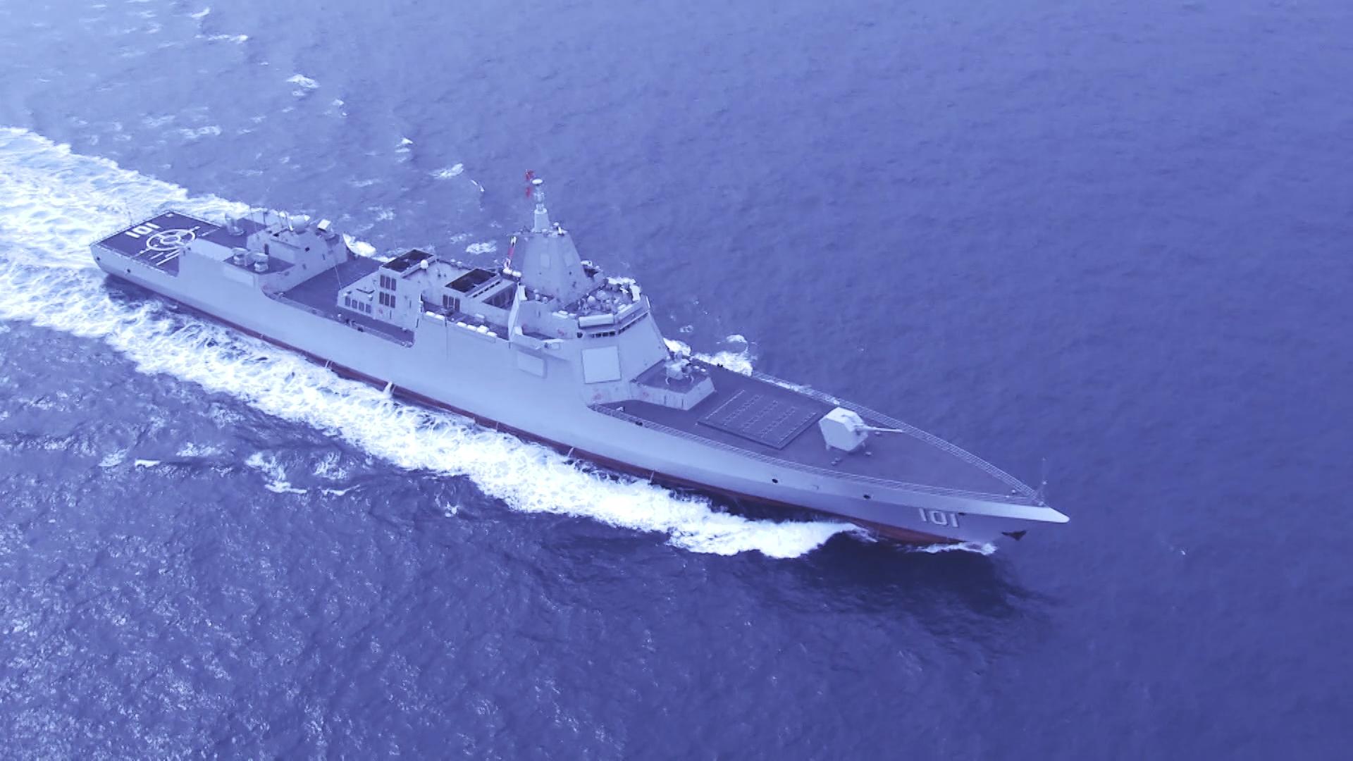 中國海軍再添新力量，055型驅(qū)逐艦第二艘正式入役，中國海軍再添新力量，第二艘055型驅(qū)逐艦正式入役啟航